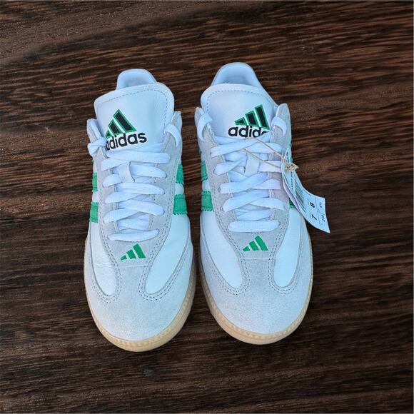 NWT Adidas Samba MN OG Unisex Sneakers Cloud White/Green/Gun Sz 7M/8W RB - Picture 2 of 11